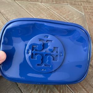 Tory Burch small cosmetic case. Royal blue. Hardly used.